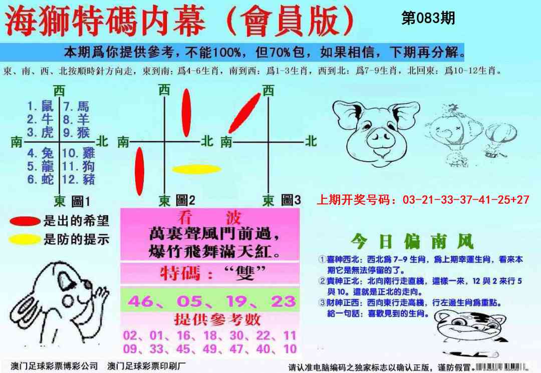 083期海狮特码会员报[图]